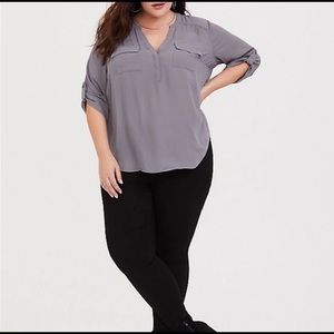 Torrid Lavender 3/4 sleeve Blouse size 0